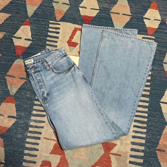 GRLFRND x Maggie MacDonald Jade Low Rise Relaxed Flare Jeans in Fairfax North - Picture 6 of 13